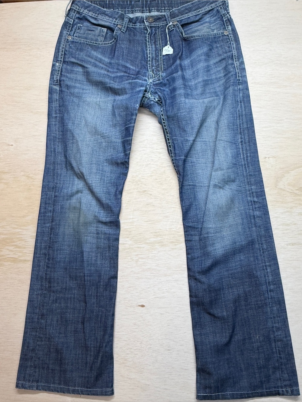 Buffalo David Bitton Rock For Freedom Mens Jeans 34x34 Medium Wash Denim